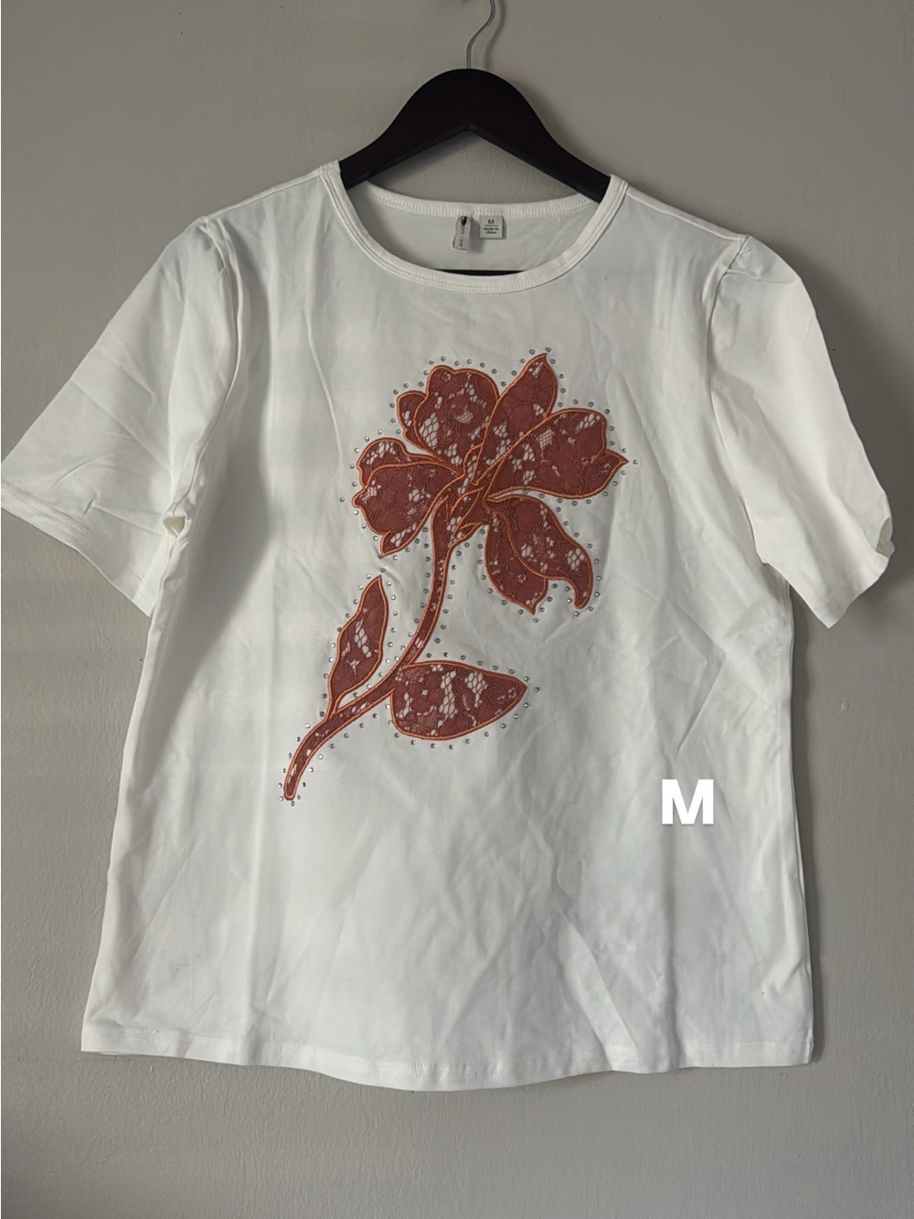 Cato White Crew Neck Tee